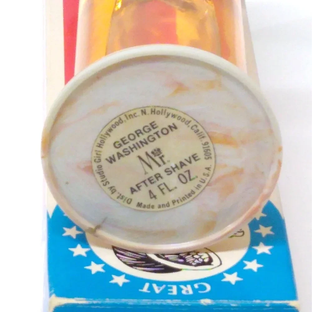 Mr. After Shave George Washington Decanter Studio Girl Hollywood 4 Fl. Oz. USA